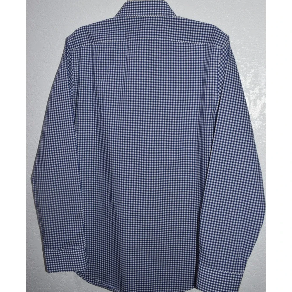 Banana Republic Shirt Mens Small Slim Fit NON-IRON 100% Cotton Button Down Check